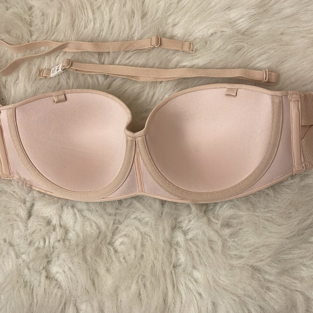 Victoria’s Secret Pink Wear Everywhere Lightly Lined Seamless Strapless Bra 34A - Picture 9 of 12